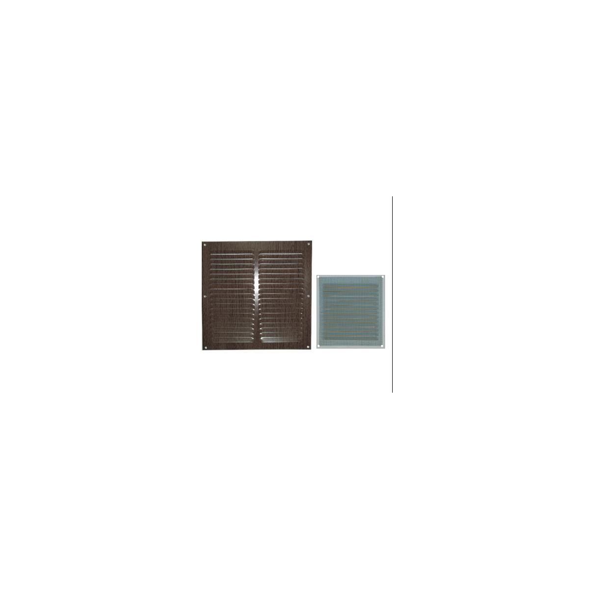 REJILLA ALUMINIO HUMO COLOR MADERA WENGE 15*15