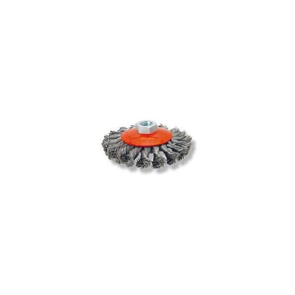 CEPILLO ALAMBRE TRENZADO CONICO 95MM RADIAL