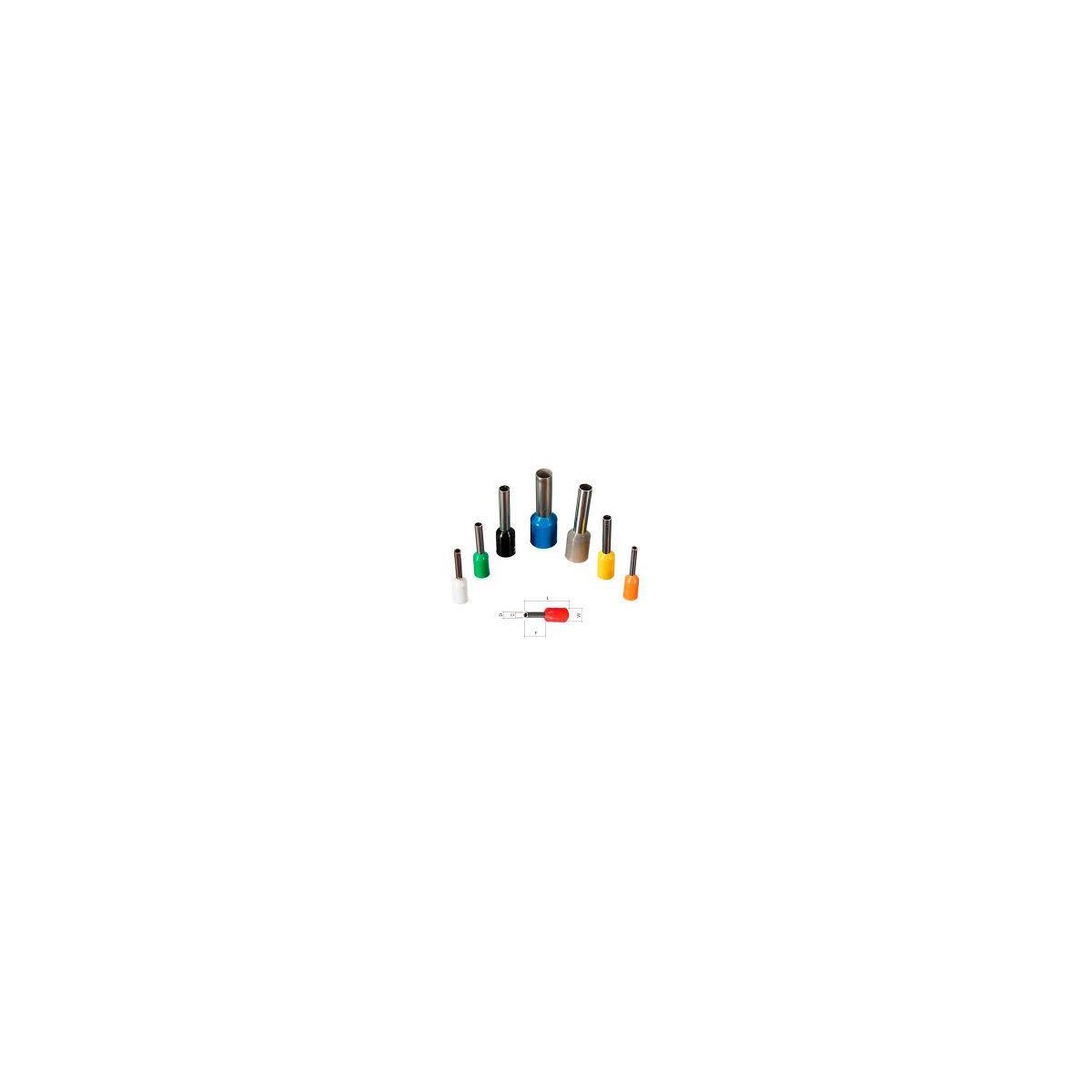 PUNTERA PARA CABLE 6MM 100 UNIDA