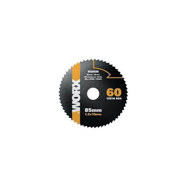 DISCO SIERRA WORXSAW WORX 85MM METAL Y PVC WA5036