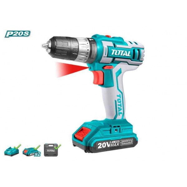 ATORNILLADOR PERCUTOR 20V 2 AH TOTAL