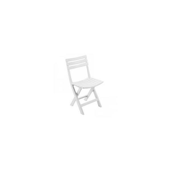 SILLA PLASTICO JARDIN PLEGABLE BIRKI BLANCA