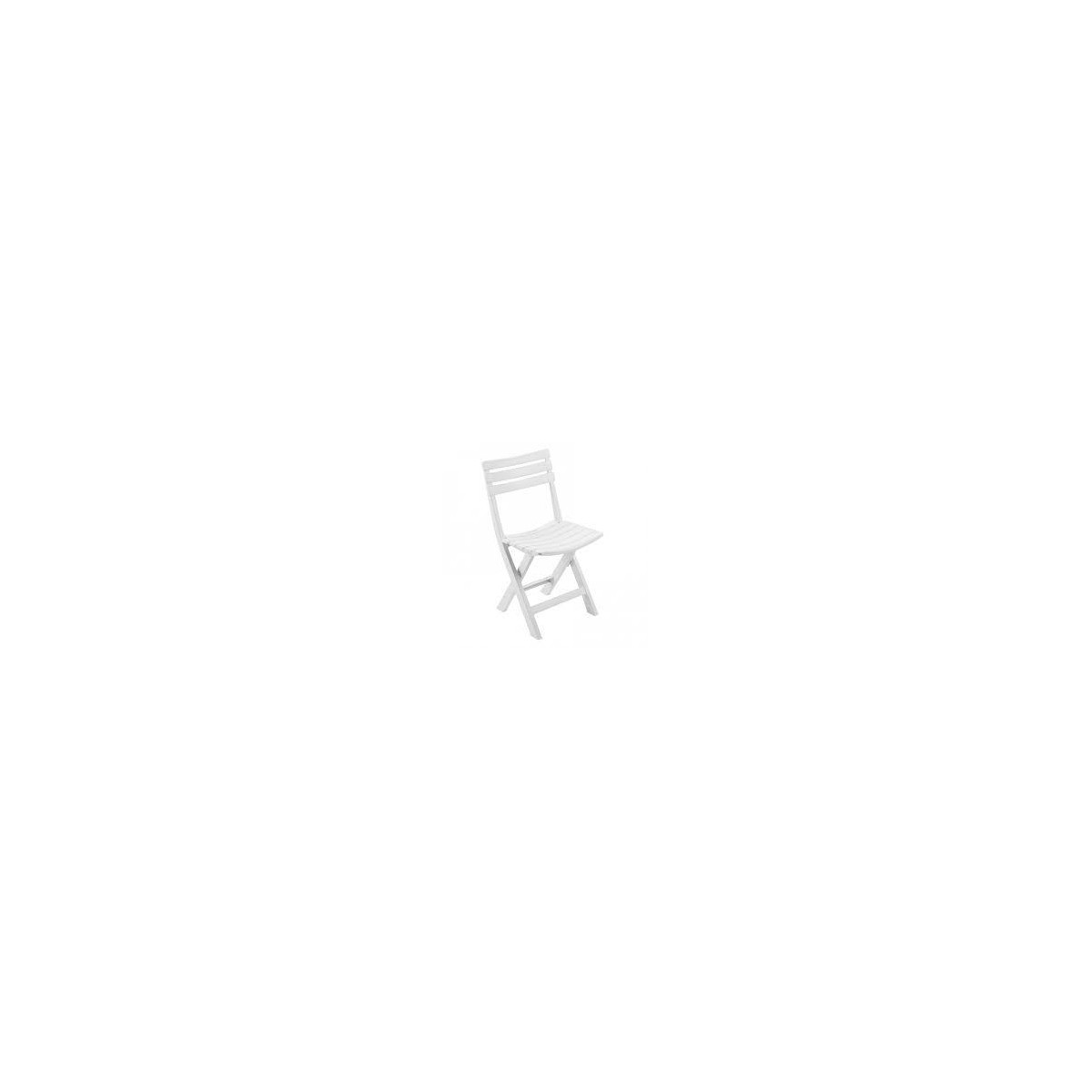 SILLA PLASTICO JARDIN PLEGABLE BIRKI BLANCA