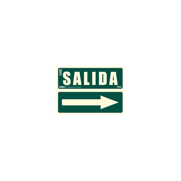 SEÑAL SALIDA FOTOLUMINESCENTE 400*100 MMM DERECHA