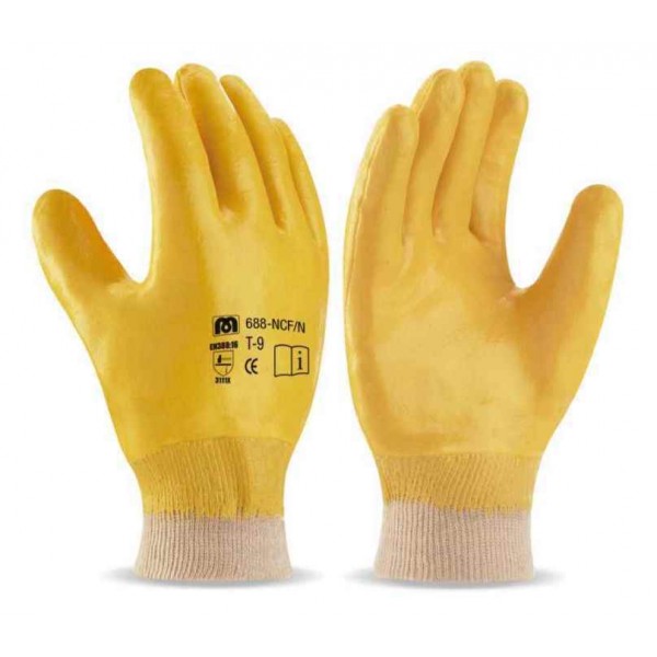 GUANTE ALGODON NITRILO AMARILLO T10