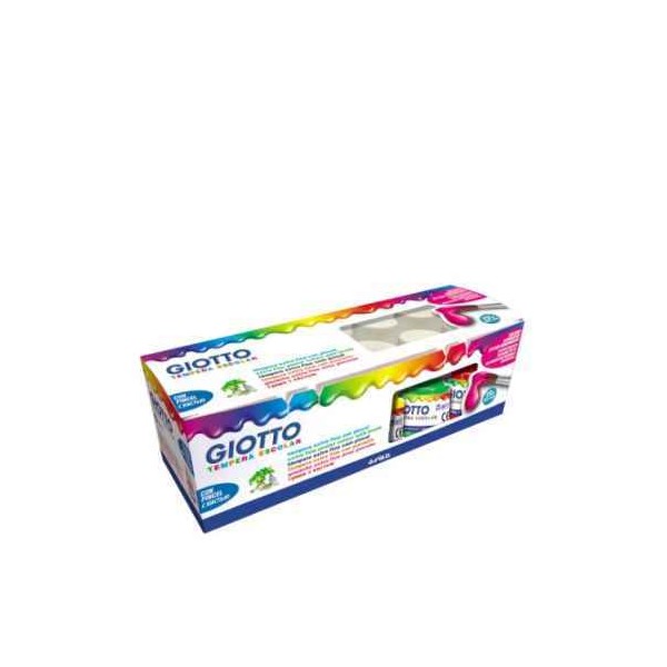 TEMPERA ESCOLAR 6UD X 25ML + PINCEL GIOTTO