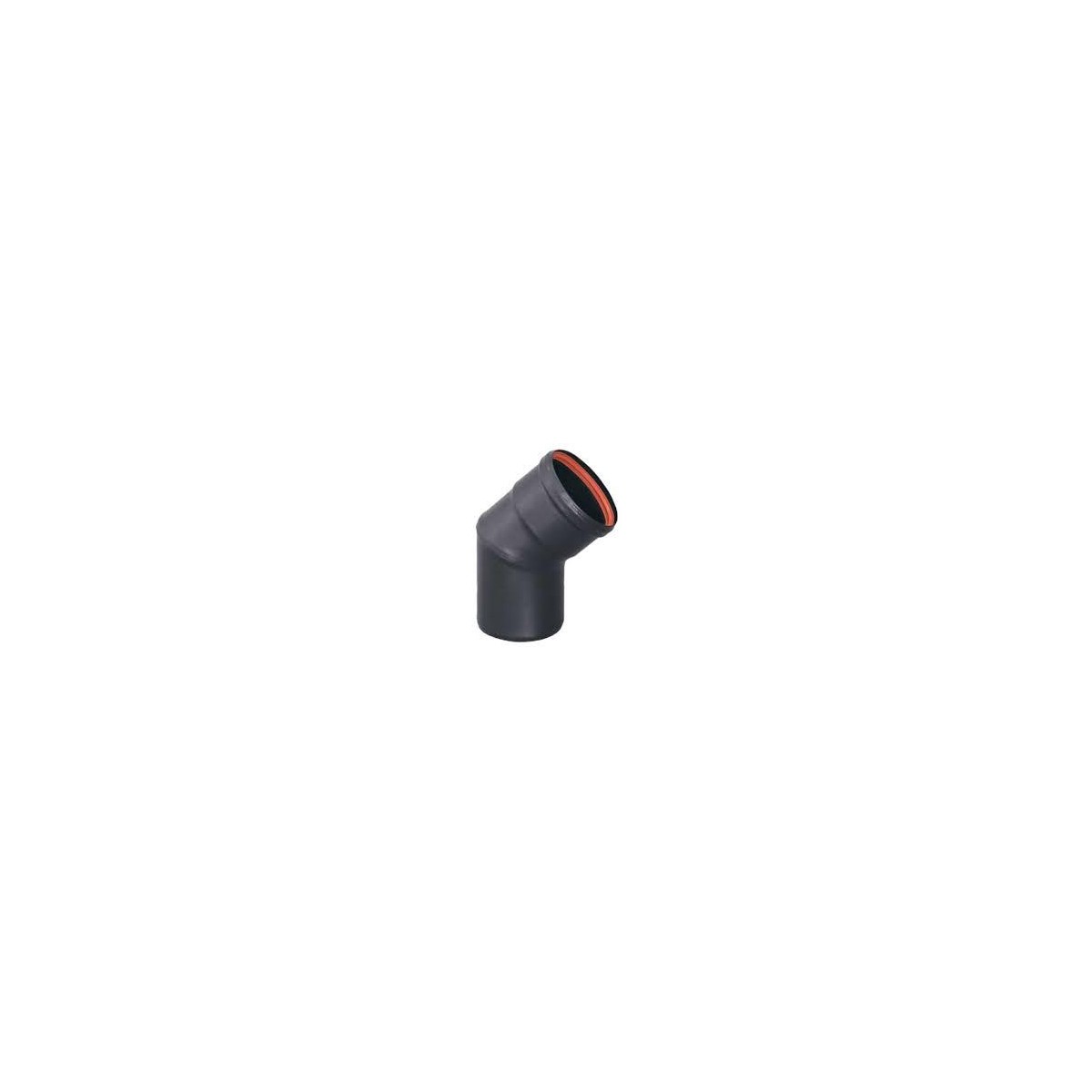CODO NEGRO ESTUFA PELLET 80MM 45º