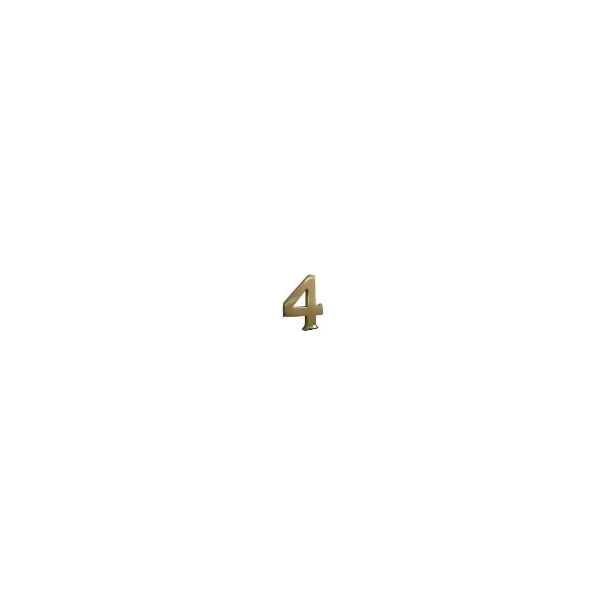 NUMERO 4 LATON 10CM PARA PORTAL