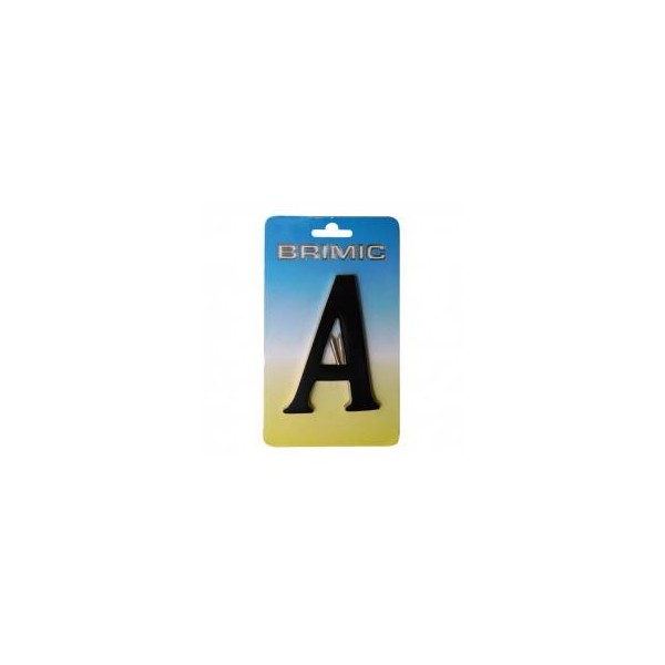 LETRA A LATON NEGRO 10CM PARA PORTAL