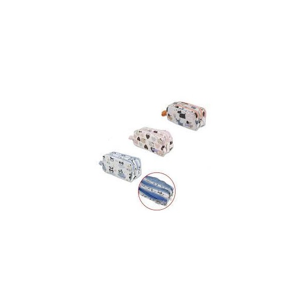 ESTUCHE PORTATODO TRES CREMALLERAS LAGART