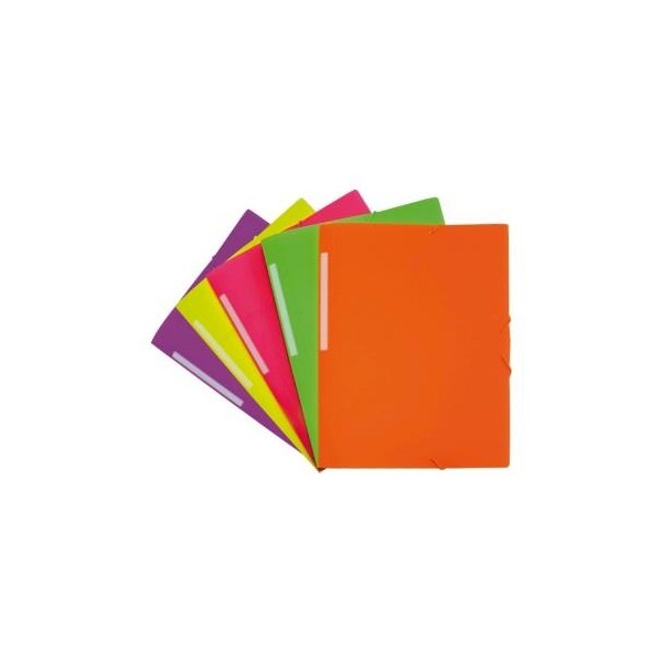 CARPETA PP GOMAS Y SOLAPAS COLORES