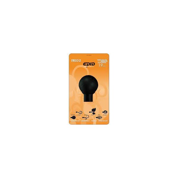 TERMINAL BOLA  BARRA CORTINA FORJA NEGRO 19MM