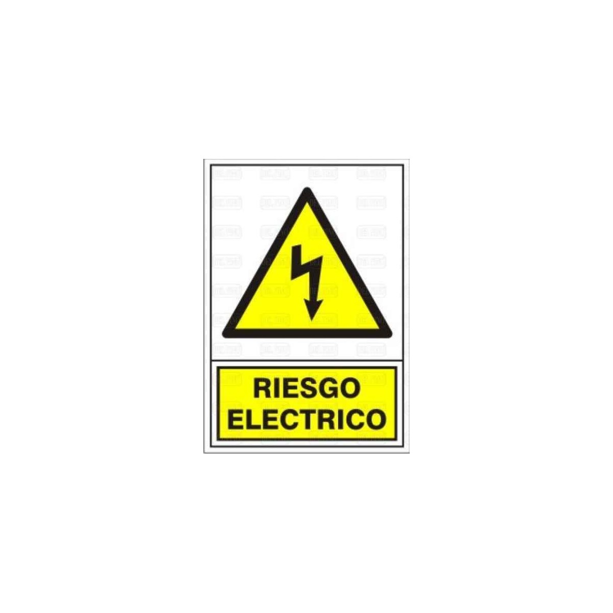 SEÑAL RIESGO ELECTRICO ADHESIVA 105*105 MMM