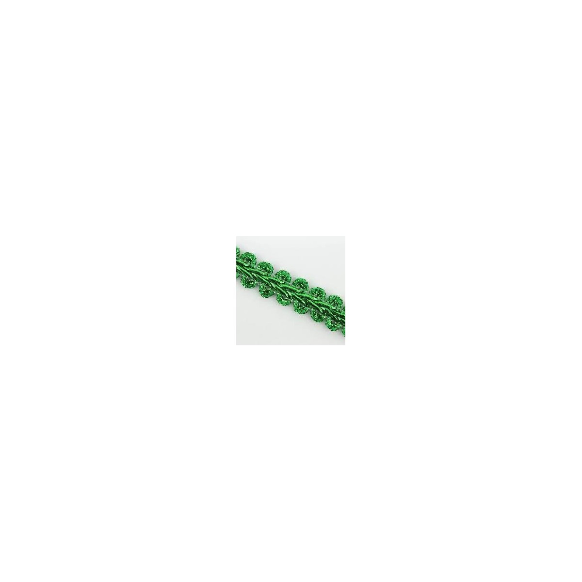 CINTA PASAMANERIA METALIZADA VERDE 25MTR 0.8CM
