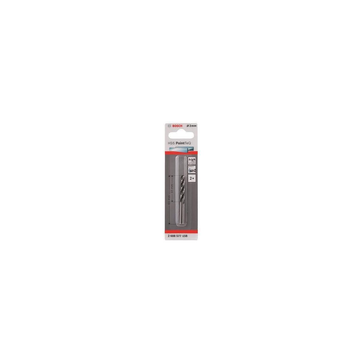 BROCA METAL HSS 4.0 BOSCH 2 UNID