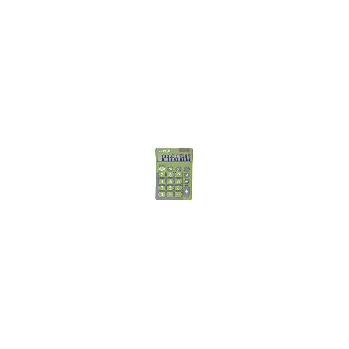 CALCULADORA 10 DIGITOS VERDE MILAN
