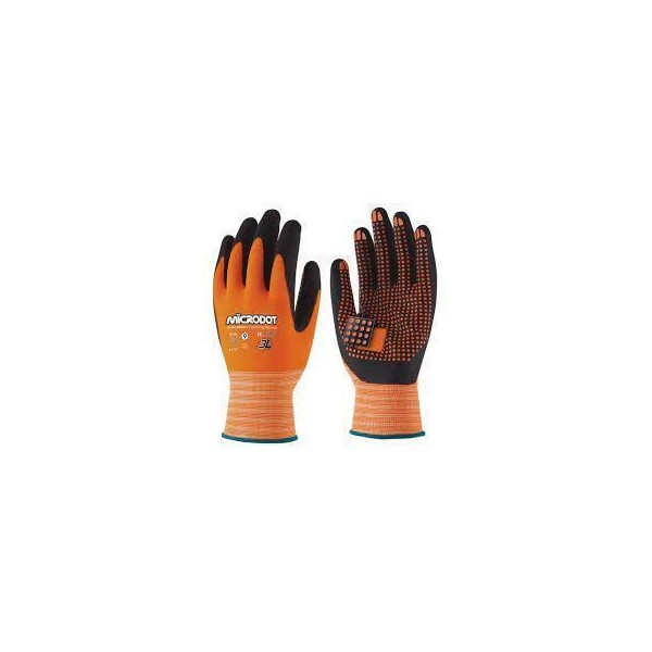 GUANTE NYLON NITRILO T6 MICRODOT WX666