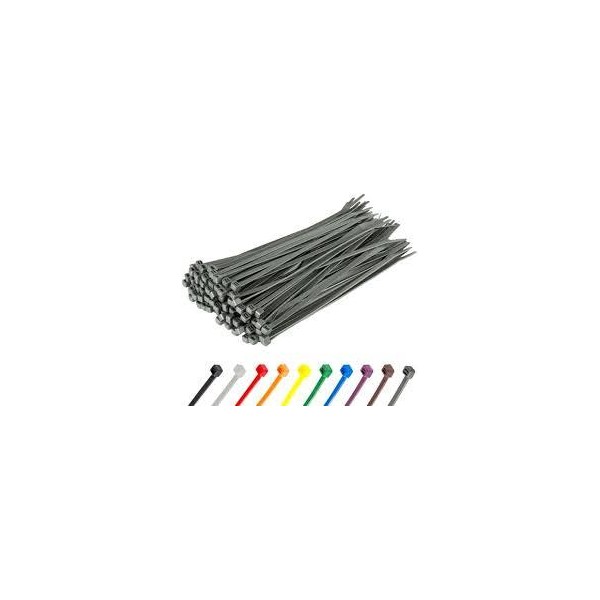 BRIDAS GRIS 200*4.8MM 100UNI
