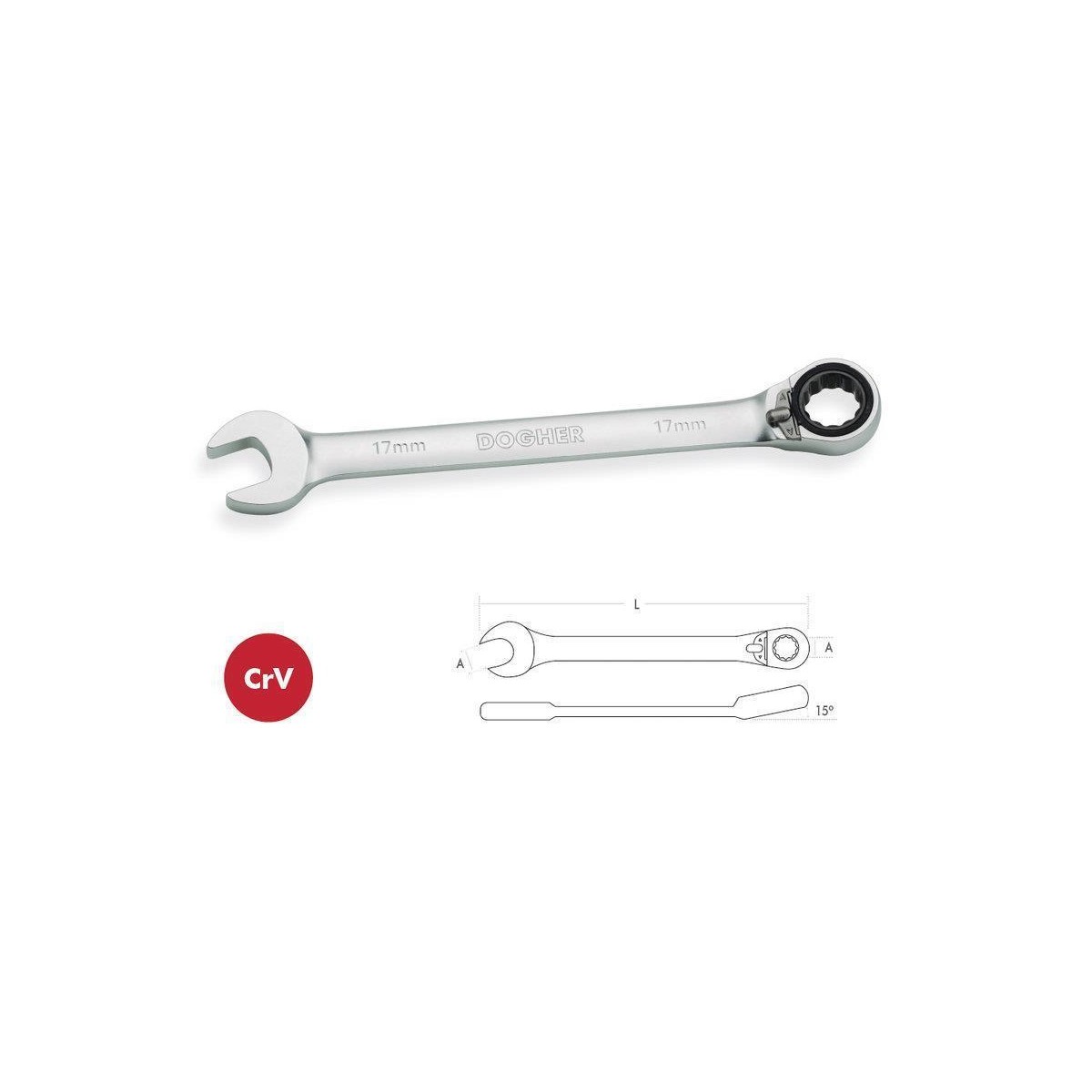 LLAVE COMBINADA CARRACA 22MM BAHCO