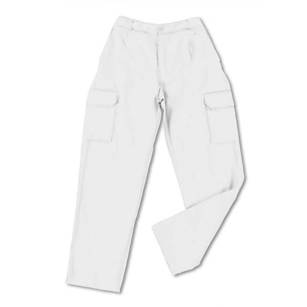 PANTALON BLANCO MULTIBOLSILLO POL/AL TALLA 50