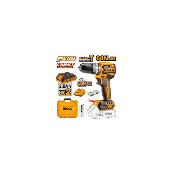 ATORNILLADOR BRUSHLES 60NM 20V  INGCO