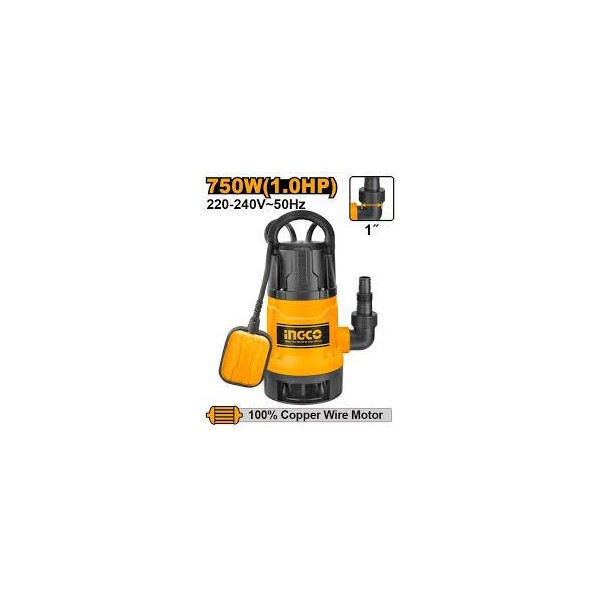 BOMBA ACHIQUE ELECTRICA INGCO 750W AGUAS NEGRAS