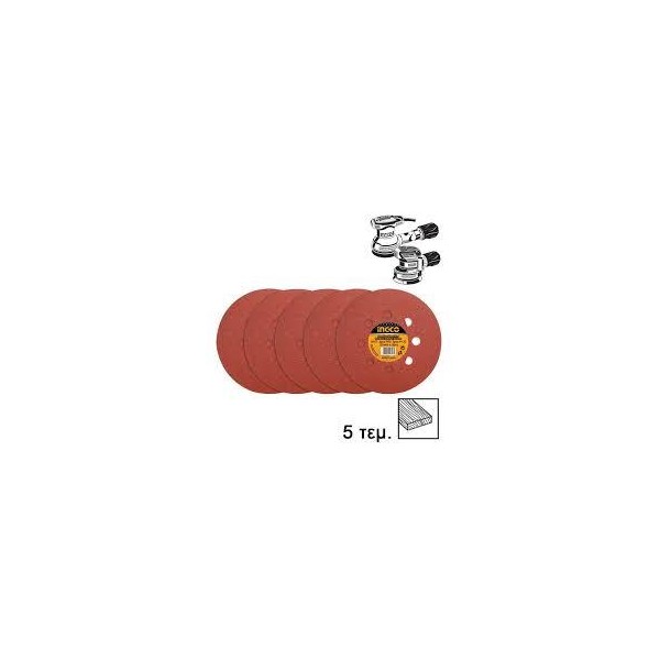 LIJA REDONDA 125MM GR80 3UNI + GR120 2 UNI VELCRO
