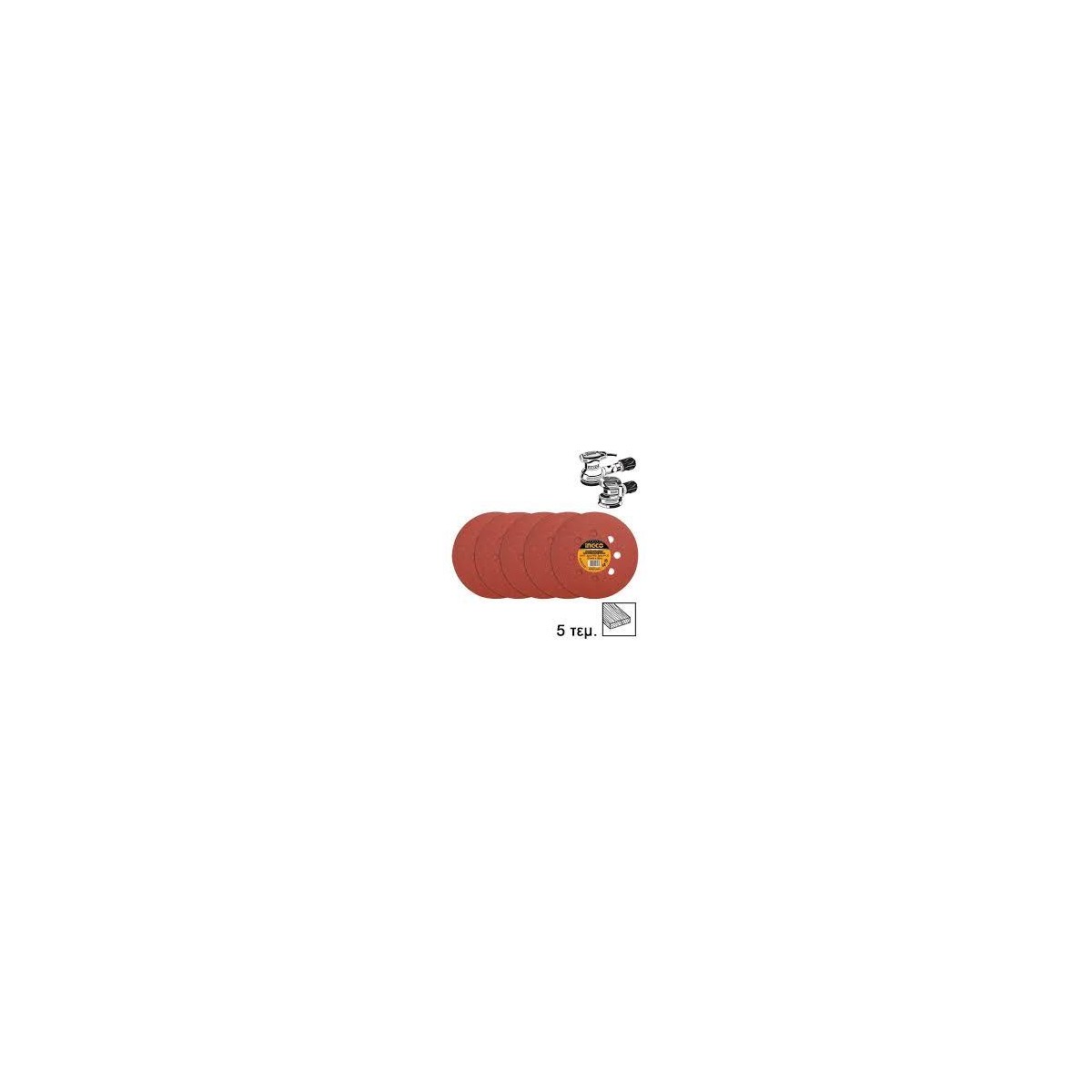 LIJA REDONDA 125MM GR80 3UNI + GR120 2 UNI VELCRO