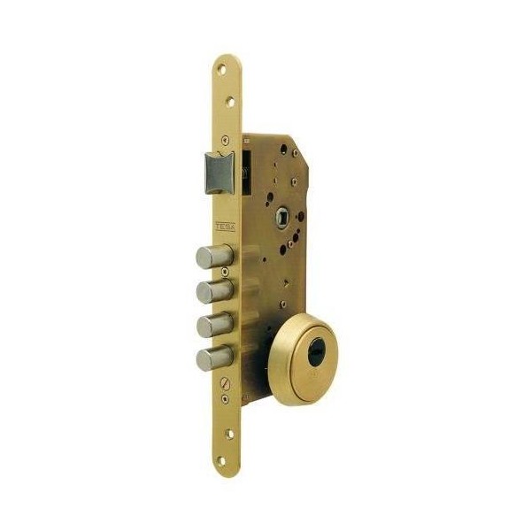 CERRADURA TESA SEGURIDAD R100 EMBUTIR CROMO