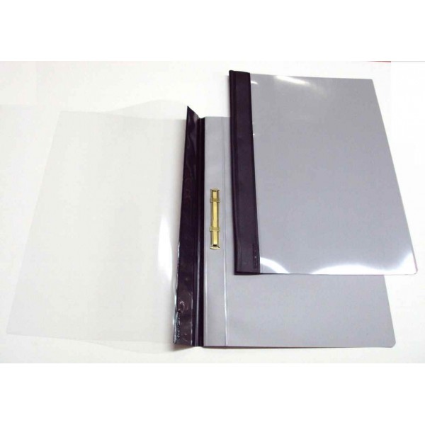 DOSIER FASTENER Fº GRIS CANTO NEGRO