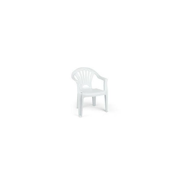 SILLA PLASTICO JARDIN REFORZADA BLANCA
