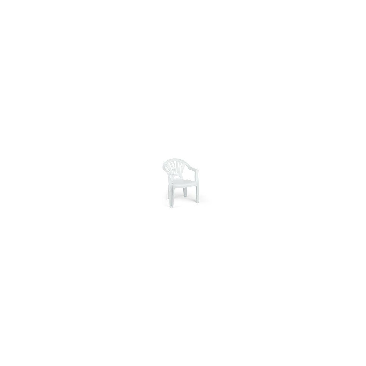 SILLA PLASTICO JARDIN REFORZADA BLANCA