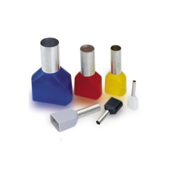 PUNTERA PARA CABLE DOBLE  2.5MM 100 UNIDA