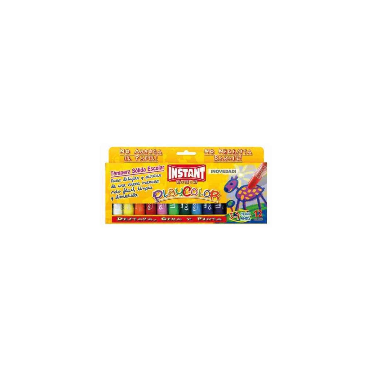 TEMPERAS SOLIDAS PLAYCOLOR 12 COLORES DE 5GM