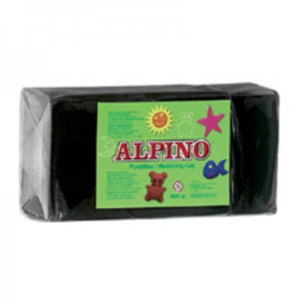 PLASTILINA ALPINO 500GM NEGRO