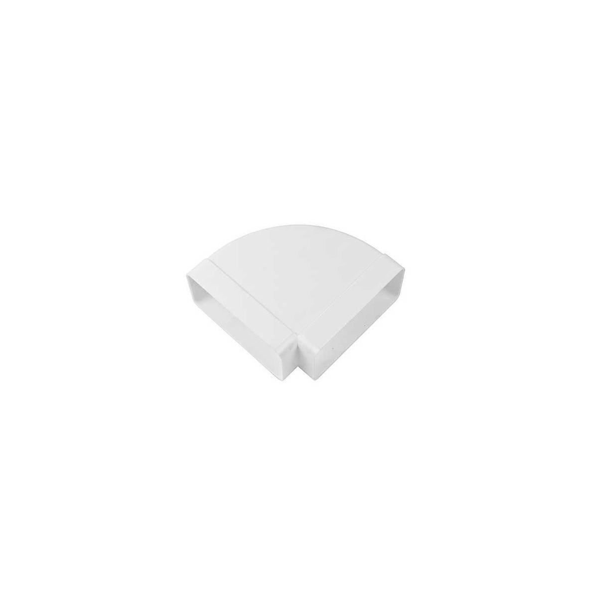 CODO HUMO RECTANGULAR PVC HORIZONTAL 90º BLANCO