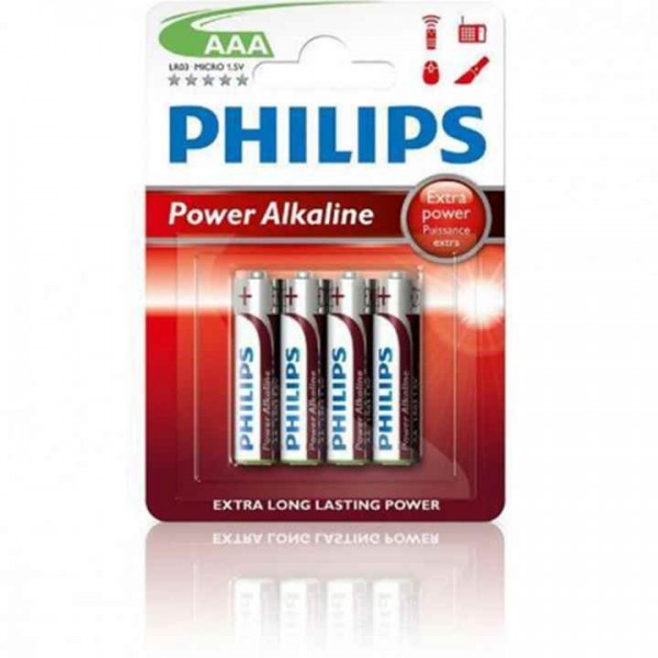 PILA ALKALINA LR03 4UNI PHILIPS