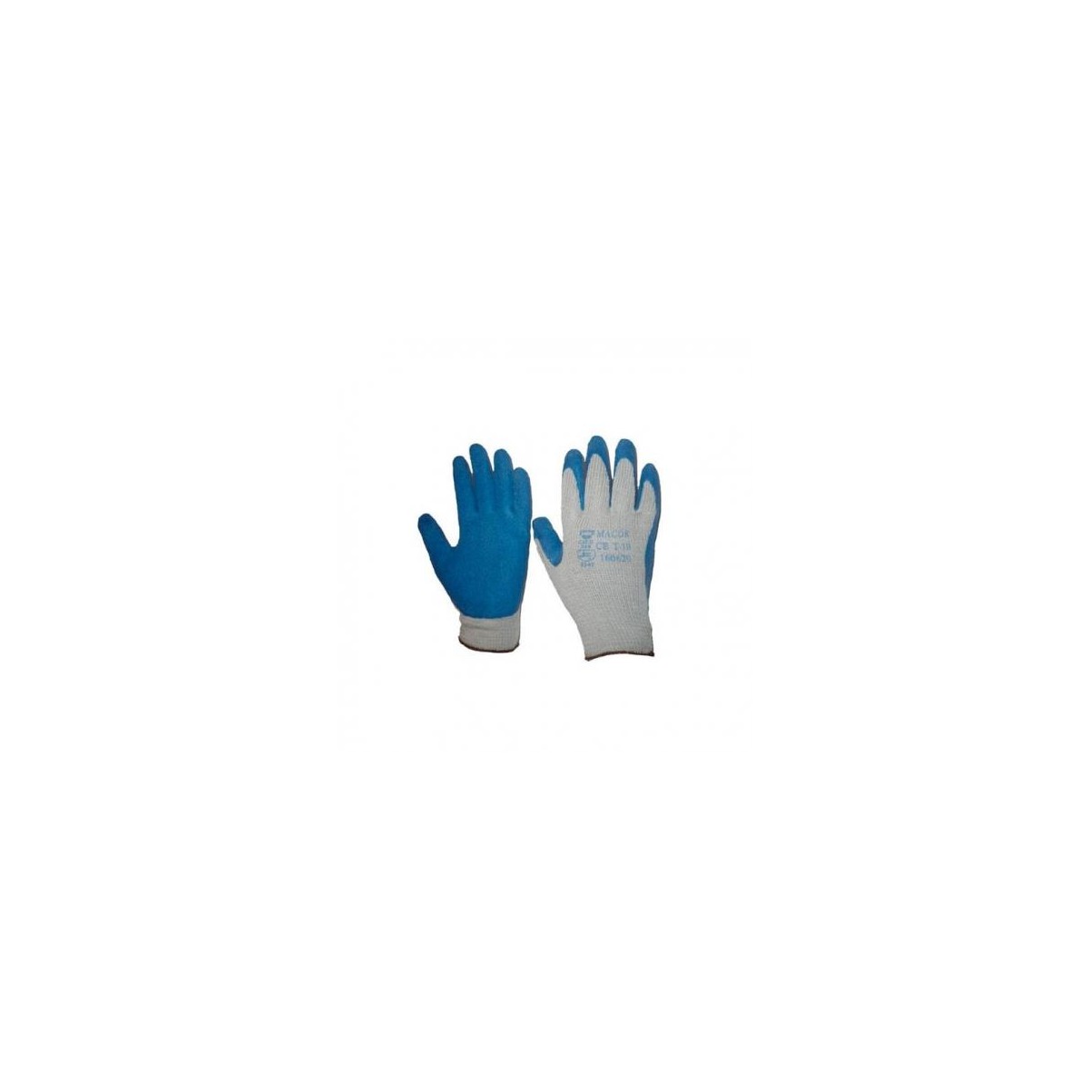 GUANTE LATEX RUGOSO AZUL T-9
