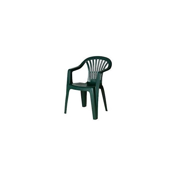 SILLA PLASTICO JARDIN REFORZADA VERDE