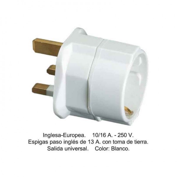 ADAPTADOR UNIVERSAL ENCHUFES GSC PARA INGLETERRA