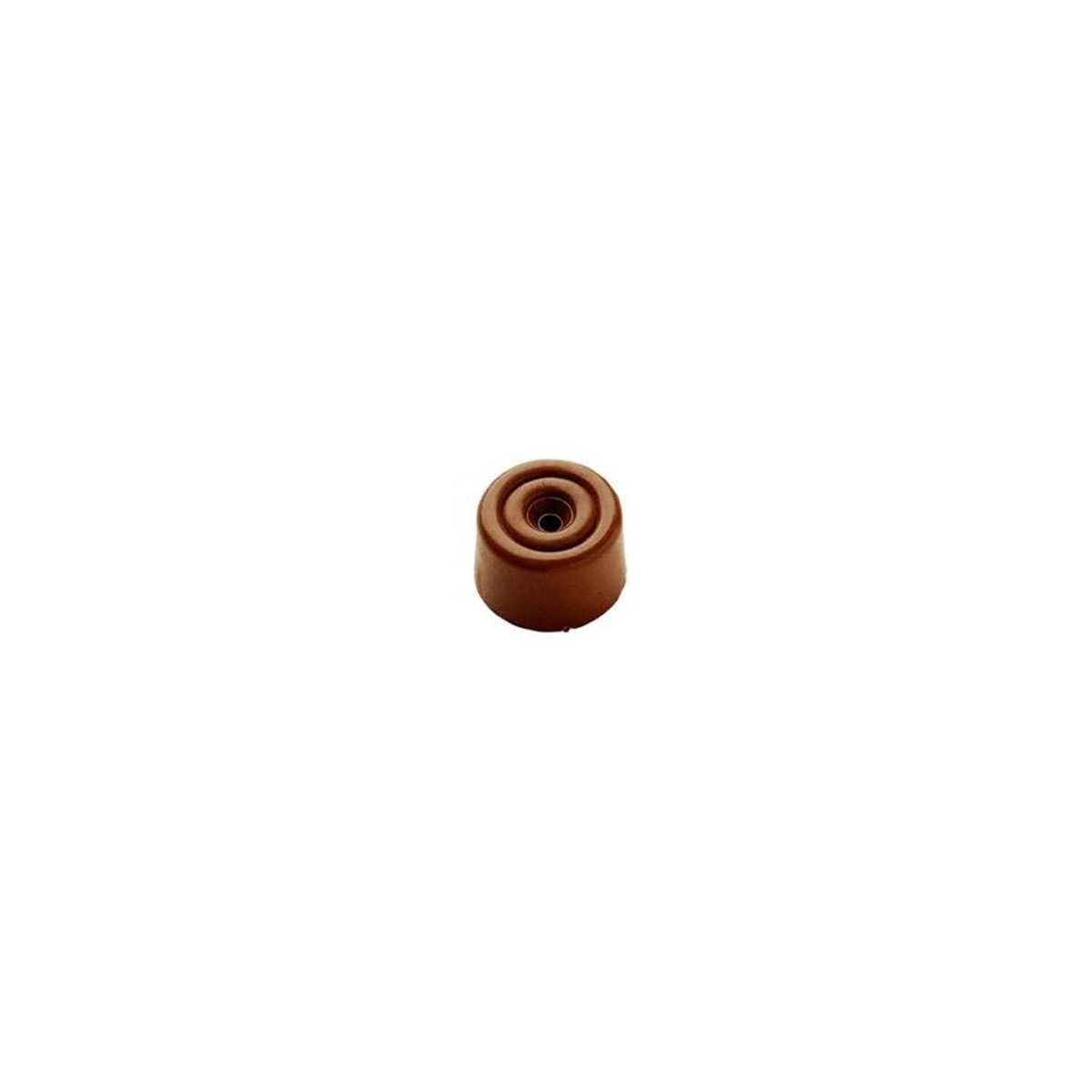 TOPE PUERTA CON TORNILLO MARRON GOMA