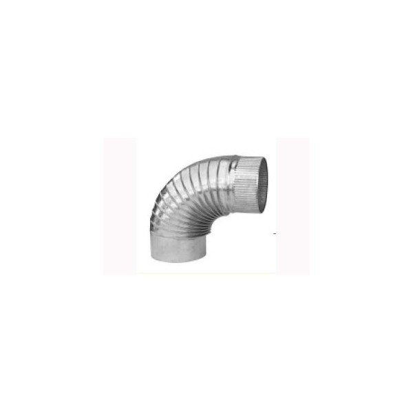 CODO GALVANIZADO HUMO 110MM 87º