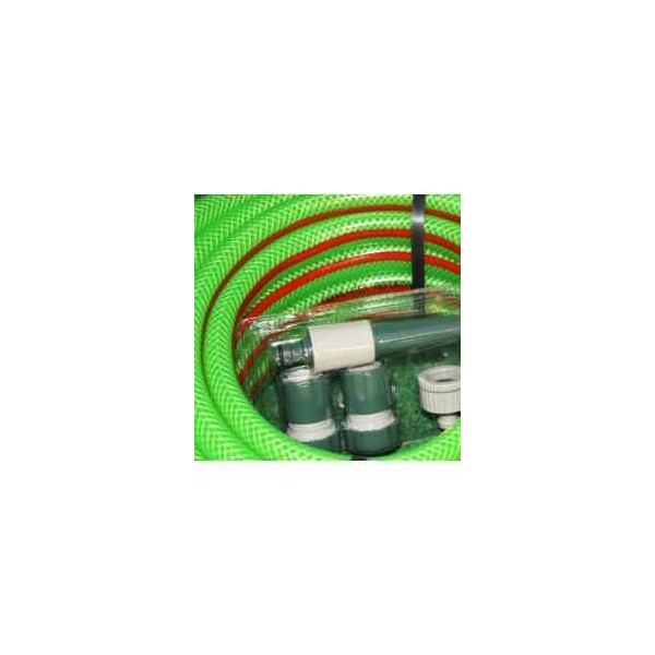 MANGUERA KIT VERDE LATEX TRENZADA 15*15