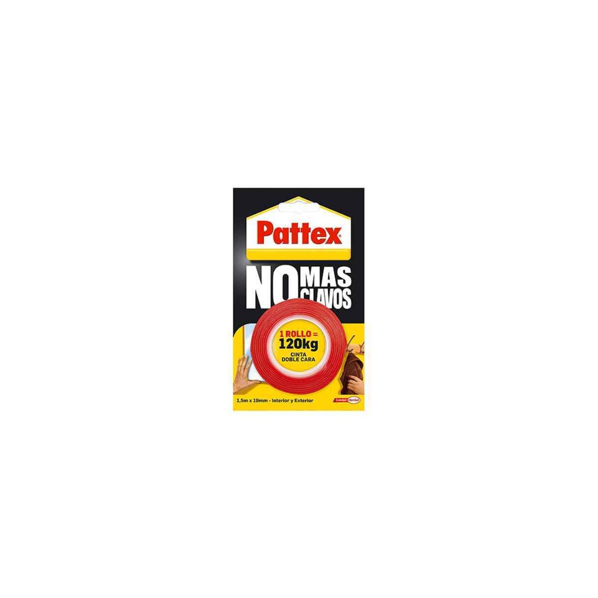 CINTA DOS CARAS ROJA NO MAS CLAVOS PATTEX
