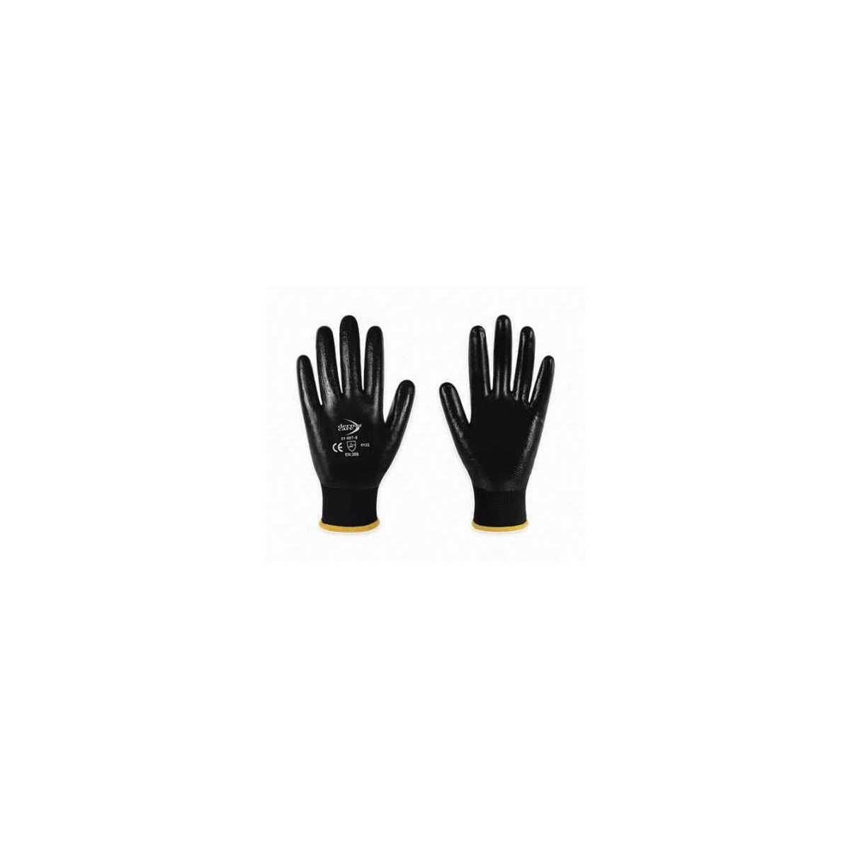 GUANTE NYLON NITRILO CUBIERTO NEGRO T7