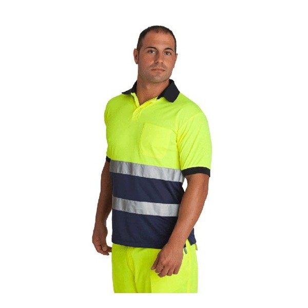 POLO ALTA VISIVILIDAD AZUL AMAR  T/XL