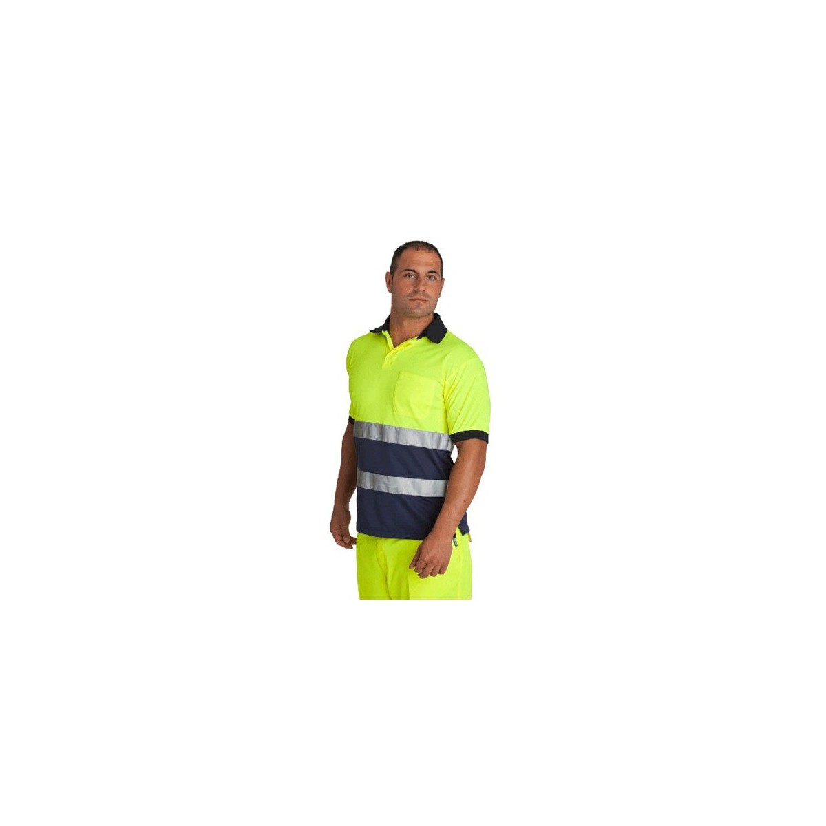 POLO ALTA VISIVILIDAD AZUL AMAR  T/XL
