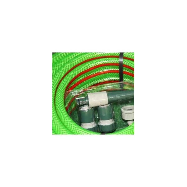 MANGUERA KIT VERDE LATEX TRENZADA 15*20