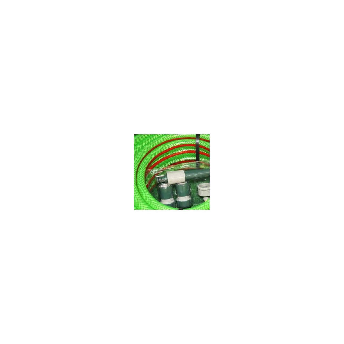 MANGUERA KIT VERDE LATEX TRENZADA 15*20