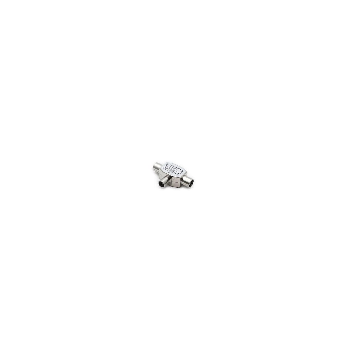TE CABLE ANTENA 1 HEMBRA 2 MACHOS METAL